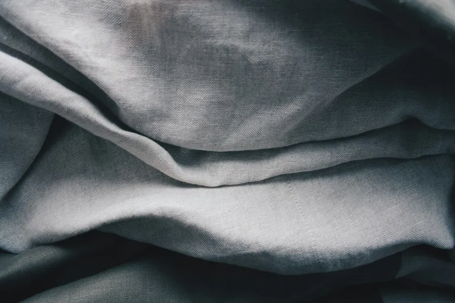 Folded navy linen.